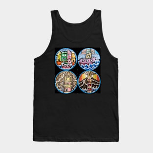 2 boats and 2 lighthouses painting Tank Top